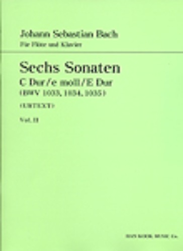 BACH, Johann Sebastian (1685-1750) Flute Sechs Sonaten (Six Sonatas) Book 2 바하 플루트 6 소나타 2권