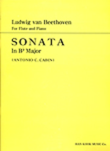 BEETHOVEN, Ludwig van (1770-1827) SONATA In B flat Major For Flute and Piano 베토벤 플루트 소나타