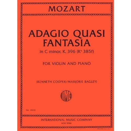 MOZART, Wolfgang Amadeus (1756-1791) Adagio Quasi Fantasia in C minor, K. 396 for Violin and PIano