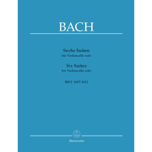 BACH, Johann Sebastian (1685-1750) Six Suites BWV 1007-1012 for Cello Solo (WENZINGER)