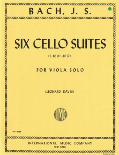 BACH, Johann Sebastian (1685-1750) Six Cello Suites, S. 1007-1012 for Viola (DAVIS)