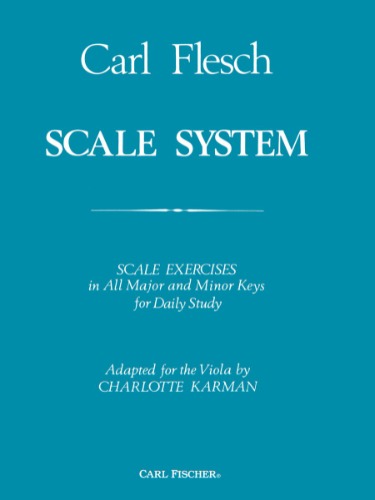 FLESCH, Carl (1873-1944) Scale System Scale Exercises for Viola