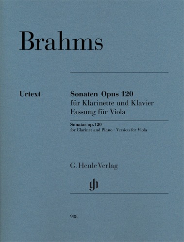 BRAHMS, Johannes (1833-1897) Sonatas for Viola and Piano Op. 120