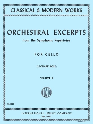 ORCHESTRAL EXCERPTS Cello Volume II (ROSE-STUTCH)