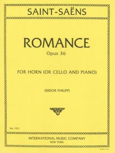 SAINT-SAENS, Camille (1835-1921) Romance, Op. 36 for Cello and Piano (PHILIPP)
