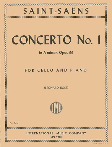 SAINT-SAENS, Camille (1835-1921) Concerto No. 1 in A minor, Op. 33 for Cello and Piano (ROSE)