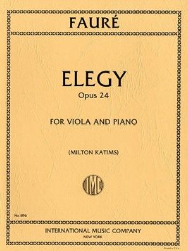 FAURE, Gabriel (1845-1924) Elegy Op.24 For Viola and Piano (KATIMS)