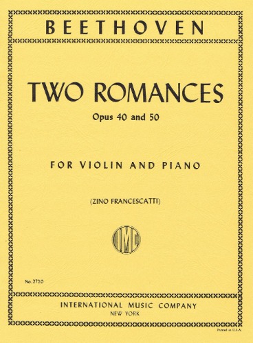 BEETHOVEN, Ludwig van (1770-1827) Two Romances, Op. 40 &amp; 50 for Violin and Piano (FRANCESCATTI)