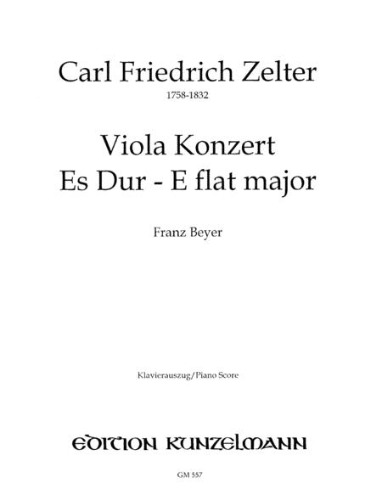 ZELTER, Carl Friedrich(1758-1832) Concerto in Eb Major for Viola and Piano