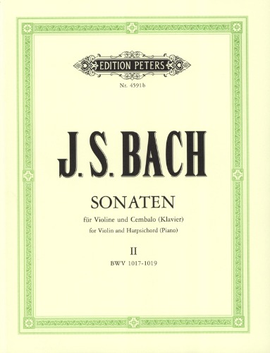 BACH, Johann Sebastian (1685-1750) Six Sonatas: Volume 2 (S.1017-1019) for Violin and Piano