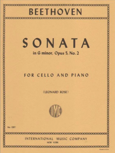 BEETHOVEN, Ludwig van (1770-1827) Sonata No. 2 in G minor, Op. 5, No. 2 for Cello and Piano (ROSE)
