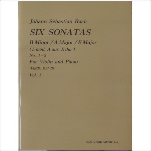 BACH, Johann Sebastian (1685-1750) Six Sonatas Book.1 for Violin and Piano 바하 바이올린 6 소나타 1권