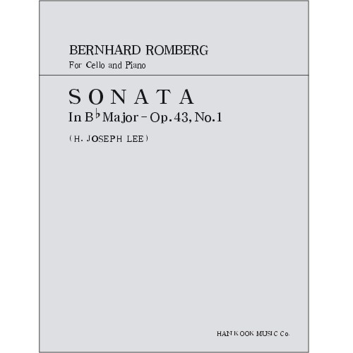 ROMBERG, Bernhard (1767-1841) Sonata In B flat Major Op.43, No.1 for Cello and Piano 롬베르그 첼로 소나타 43-1