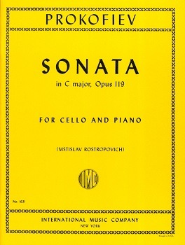 PROKOFIEV, Sergei (1891-1953) Sonata, Op. 119 for Cello and Piano (ROSTROPOVICH)