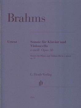 BRAHMS, Johannes (1833-1897) Sonata No. 1 in E minor Op. 38 for Cello and Piano