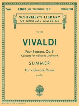 VIVALDI, Antonio (1680-1743) Summer from &quot;The 4 Seasons&quot; Op.8 No.2 for Violin and Piano
