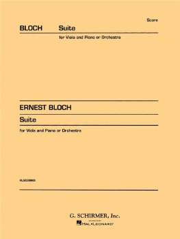 BLOCH, Ernest (1880-1959) Suite for Cello and Piano