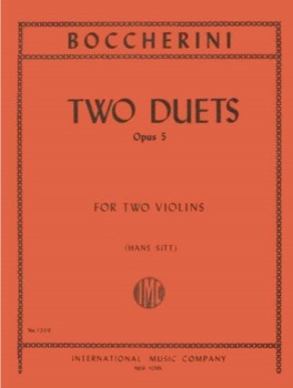 BOCCHERINI, Luigi (1743-1805) Two Duets, Op. 5 for Two Violins (SITT)