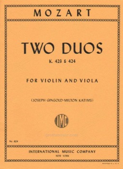 MOZART, Wolfgang Amadeus (1756-1791) Two Duos in G major, K. 423 &amp; B flat major, K. 424 for Violin and Viola (GINGOLD-KATIMS)