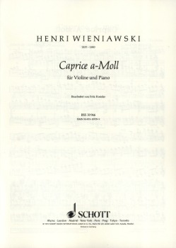 WIENIAWSKI, Henryk (1835-1880) Caprice in A Minor for Violin and Piano (KREISLER)