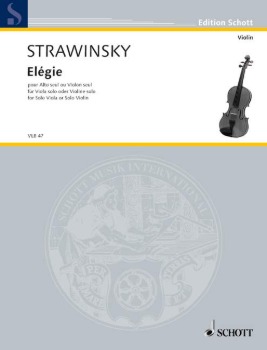 STRAVINSKY, Igor (1882-1971) Elegie for Violin Solo or Viola Solo