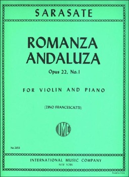 SARASATE, Pablo de (1844-1908) Romanza Andaluza Op.22, No.1 for Violin and Piano (FRANCESCATTI)