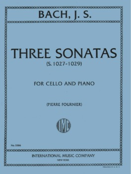 BACH, Johann Sebastian (1685-1750) Three Viola da Gamba Sonatas for Cello and Piano S. 1027-1029 (FOURNIER)