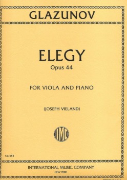 GLAZUNOV, Alexander (1865-1936) Elegy Op.44 for Viola and Piano (VIELAND)