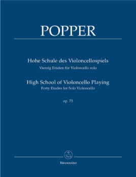 POPPER, David (1843-1913) High School of Cello Playing, 40 Etudes for Cello Solo Op.73