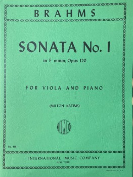 BRAHMS, Johannes (1833-1897) Sonata No. 1 in F minor, Op.120 for Viola and Piano (KATIMS)
