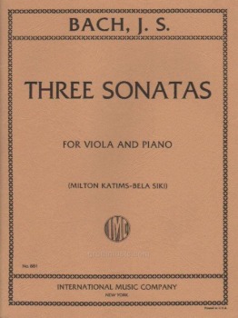 BACH, Johann Sebastian (1685-1750) Three Sonatas for Viola and Piano (KATIMS-SIKI)