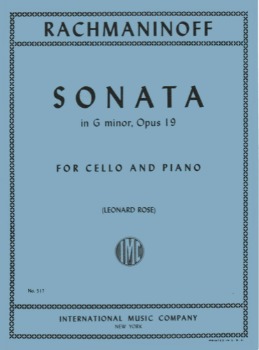 RACHMANINOFF, Sergei (1873-1943) Sonata in G minor, Op.19 for Cello and Piano (ROSE)