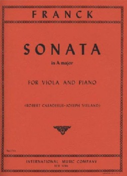 FRANCK, César (1822-1890) Sonata in A major for Viola and Piano (CASADESUS-VIELAND)
