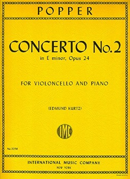 POPPER, David (1843-1913) Concerto No. 2 in E minor, Op.24 for Cello and Piano (KURTZ)