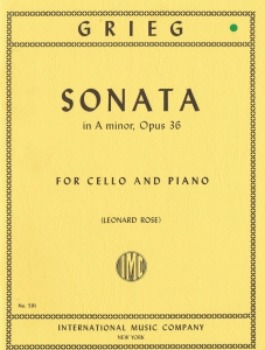 GRIEG, Edvard (1843-1907) Sonata in A minor, Op. 36 for Cello and Piano (ROSE)