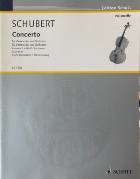 SCHUBERT, Franz (1768-1824) Concerto in A Minor for Cello and Piano (CASSADO)