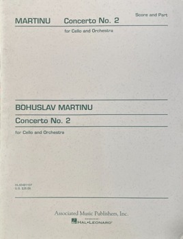 MARTINU, Bohuslav (1890-1959) Sonata No.2 for Cello and Piano