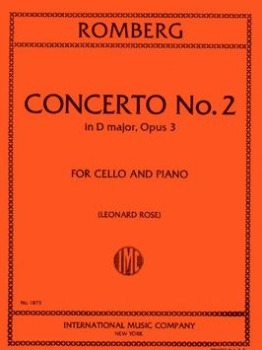 ROMBERG, Bernhard (1767-1841) Concerto No. 2 in D major, Op. 3 for Cello and Piano (ROSE)