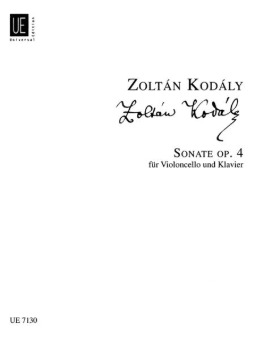 KODALY, Zoltan (1882-1967) Sonata Op. 4 for Cello and Piano