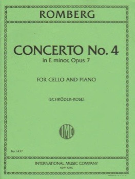ROMBERG, Bernhard (1767-1841) Concerto No. 4 in E minor Op.7 for Cello and Piano (SCHROEDER-ROSE)