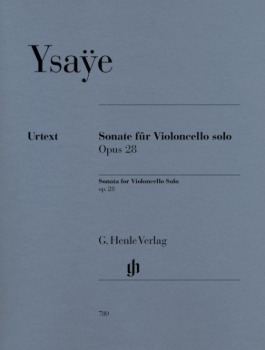 YSAYE, Eugene (1858-1932) Sonata for Cello Solo Op. 28