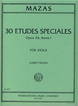 MAZAS, Jacques (1782-1849) 30 Etudes Speciales Op. 36, Bk. 1 for Viola (PAGELS)