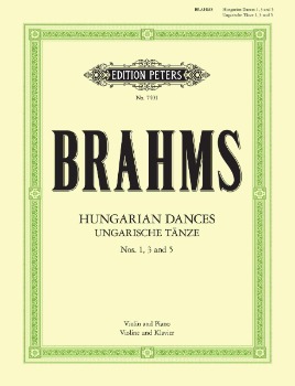 BRAHMS, Johannes (1833-1897) Hungarian Dance No.1,3,5 for Violin and Piano