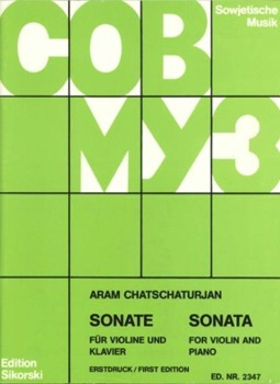 KHACHATURIAN, Aram (1903-1978) Sonata, Op.1 for Violin and Piano