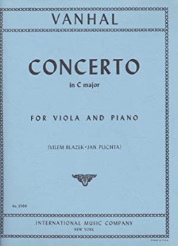 VANHAL, Johann Baptist(1739-1813) Concerto in C major for Viola and Piano (PLICHTA)
