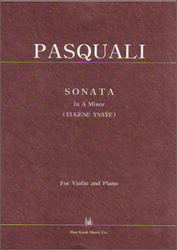 PASQUALI, Niccolo (1718-1757) Sonata in A Major for Violin and Piano 파스쿠알리 바이올린 소나타 가장조