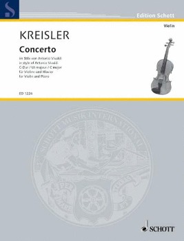 KREISLER, Fritz (1875-1962) Concerto in C Major for Violin and Piano