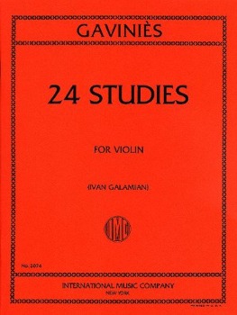 GAVINIES, Pierre (1728-1800) 24 Studies for Violin (GALAMIAN)