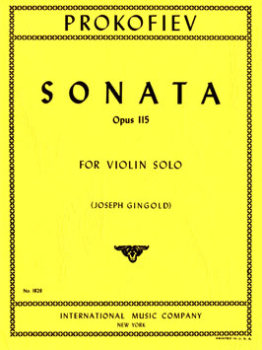 PROKOFIEV, Sergei (1891-1953) Sonata in D major Op.115 for Violin Solo