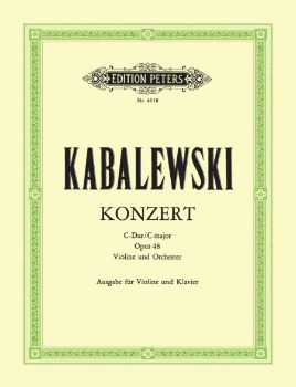 KABALEVSKY, Dmitri (1904-1987) Concerto in C Major, Op.48 for Violin and Piano